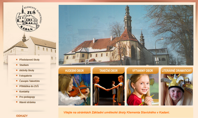 Tvorba webu pro Základní uměleckou školu