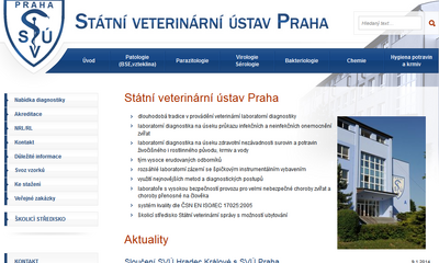 Státní veterinární ústav Praha se může pochlubit novým webem