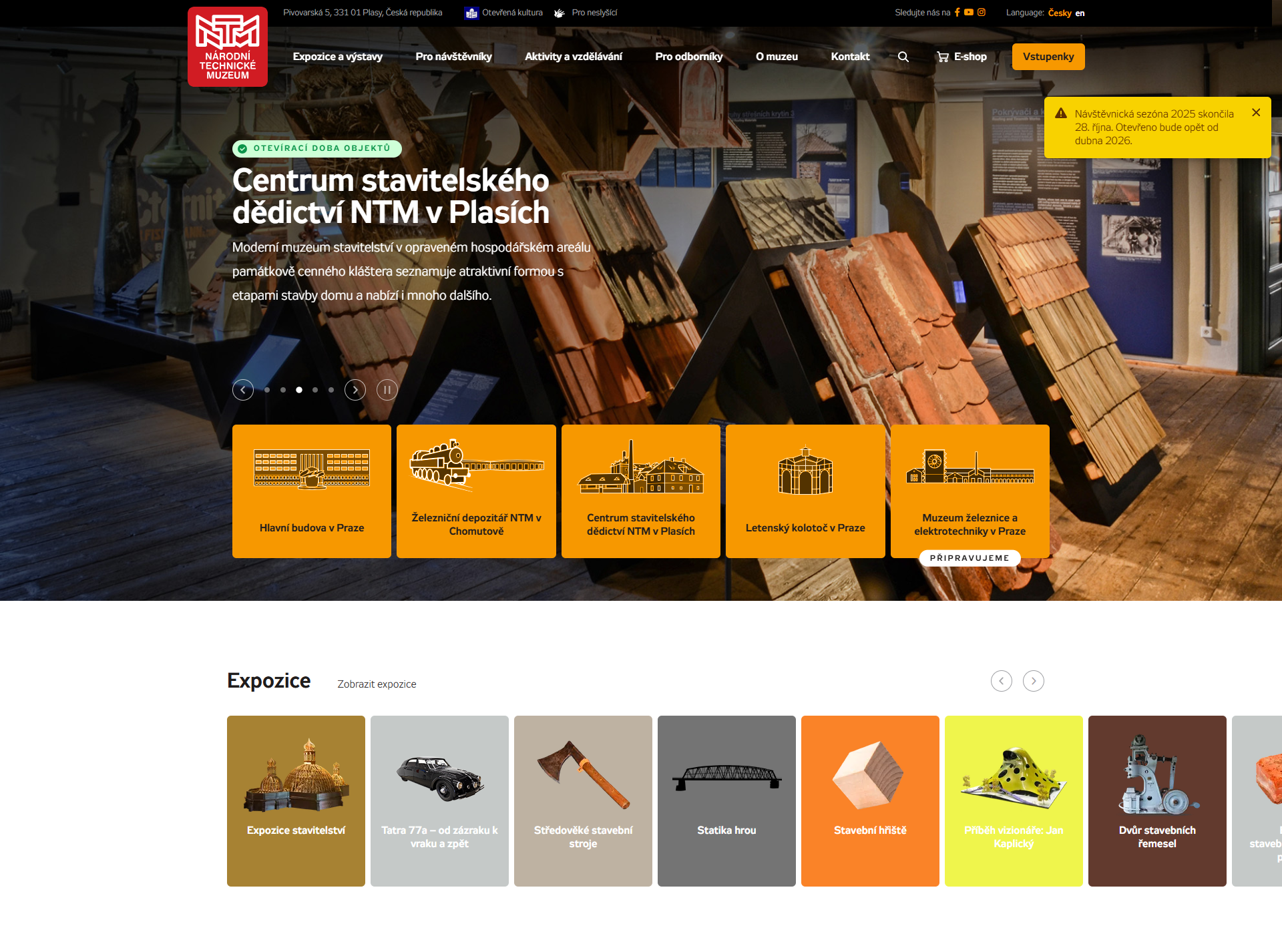 Centrum stavitelského dědictví NTM v Plasích